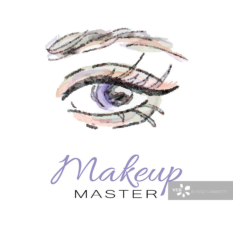 时尚的女士眼睛和浓密的睫毛图片素材