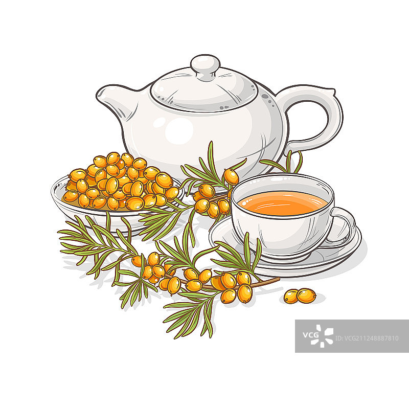 沙棘茶图片素材