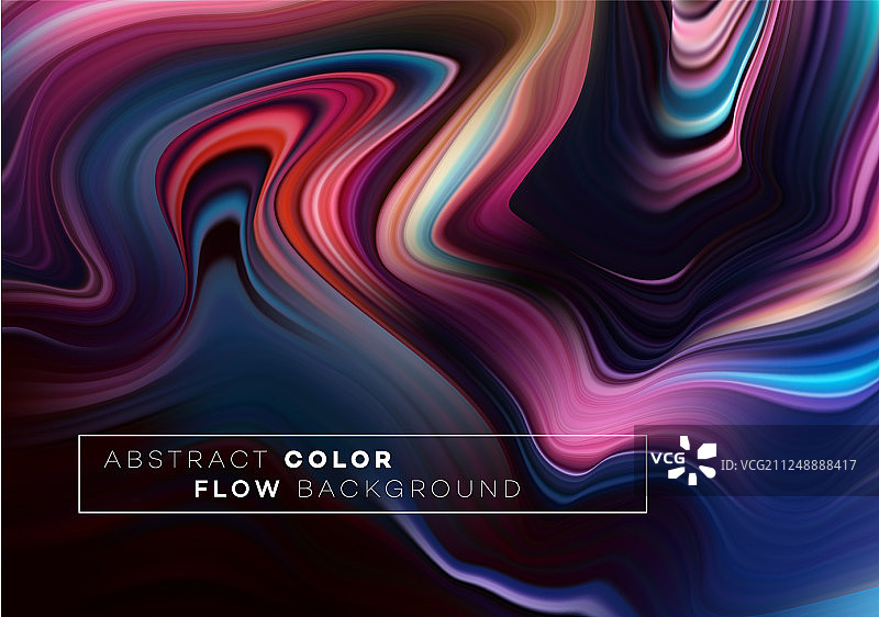 现代彩色流动海报波浪液体形状中图片素材