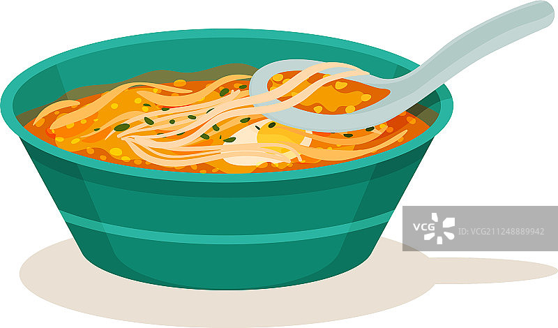 一碗叻沙汤或咖喱面图片素材