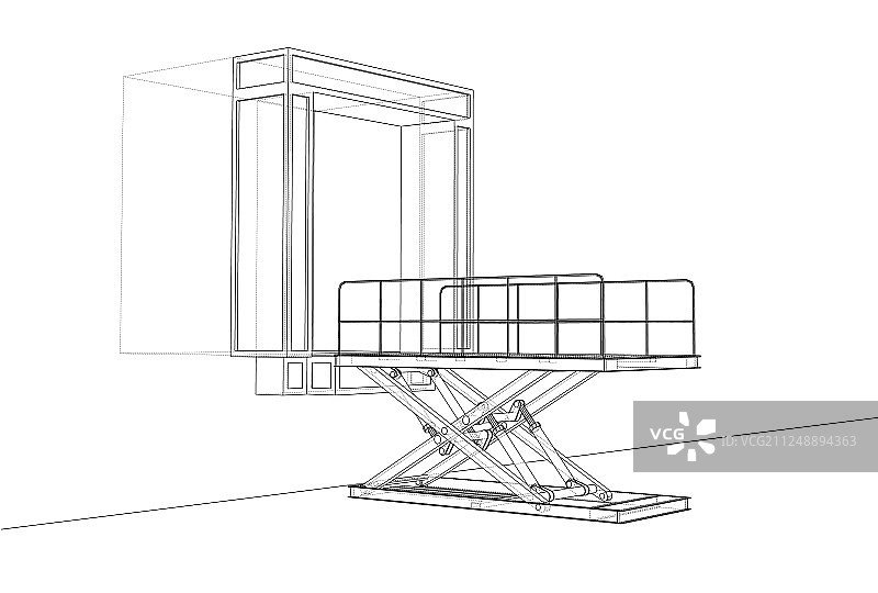 装卸货平台概念图片素材