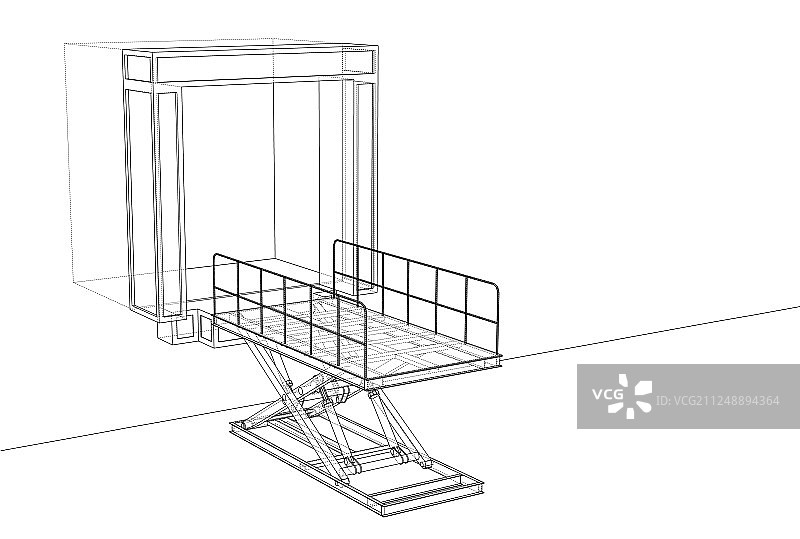 装卸货平台概念图片素材