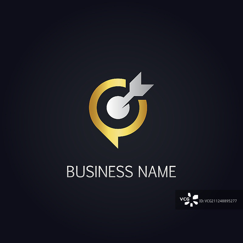 金色目标箭头标志图片素材