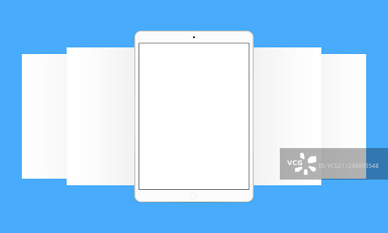 带有App屏幕的平板电脑图片素材
