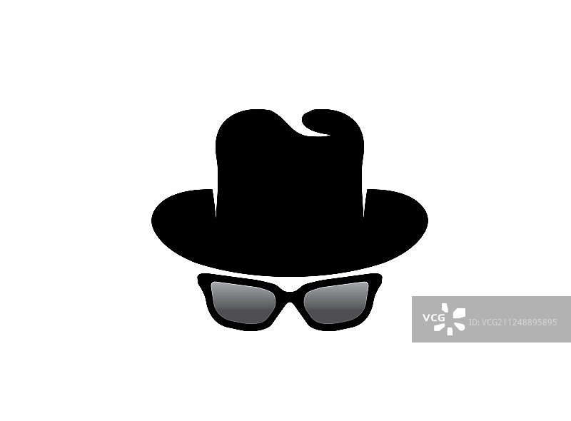 检查员帽子和眼镜标志设计图片素材