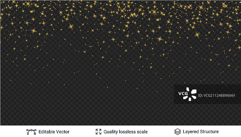 金色星星节日彩屑模糊运动图片素材