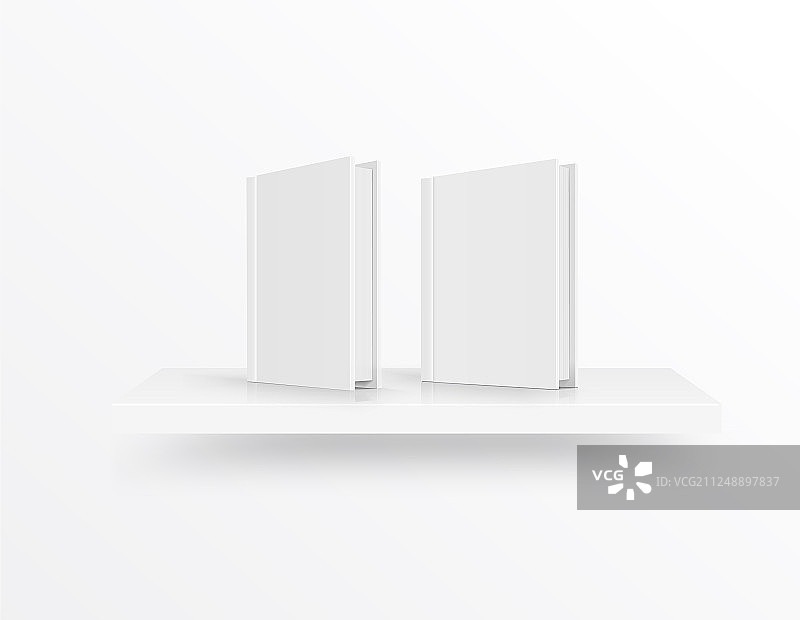 书架上空白的书籍封面图片素材