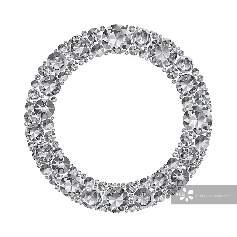 闪耀钻石圆形边框图片素材