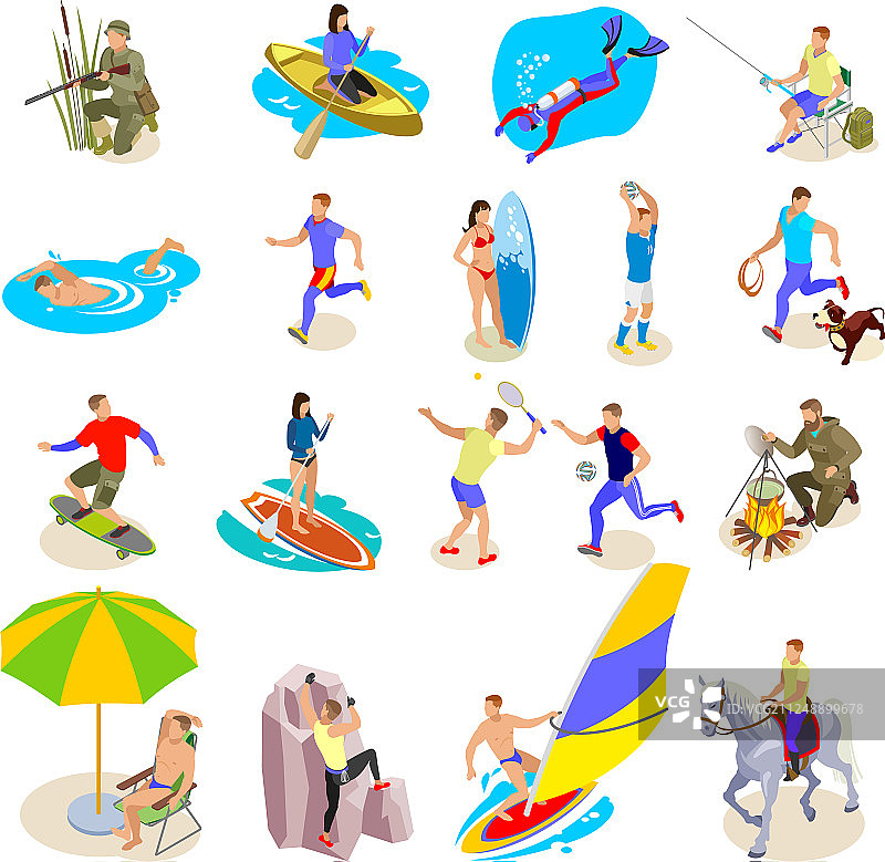 户外活动图标合集图片素材