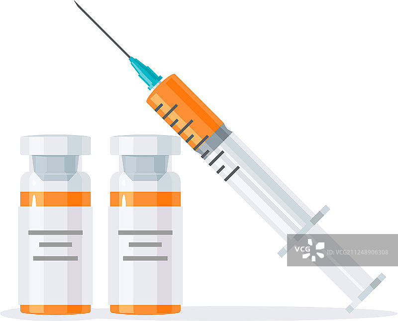 扁平风格的疫苗接种概念图图片素材