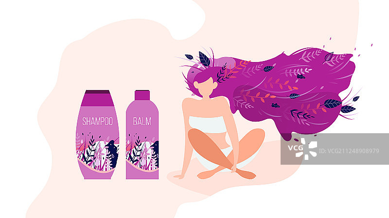 女性化妆品广告扁平banner图片素材