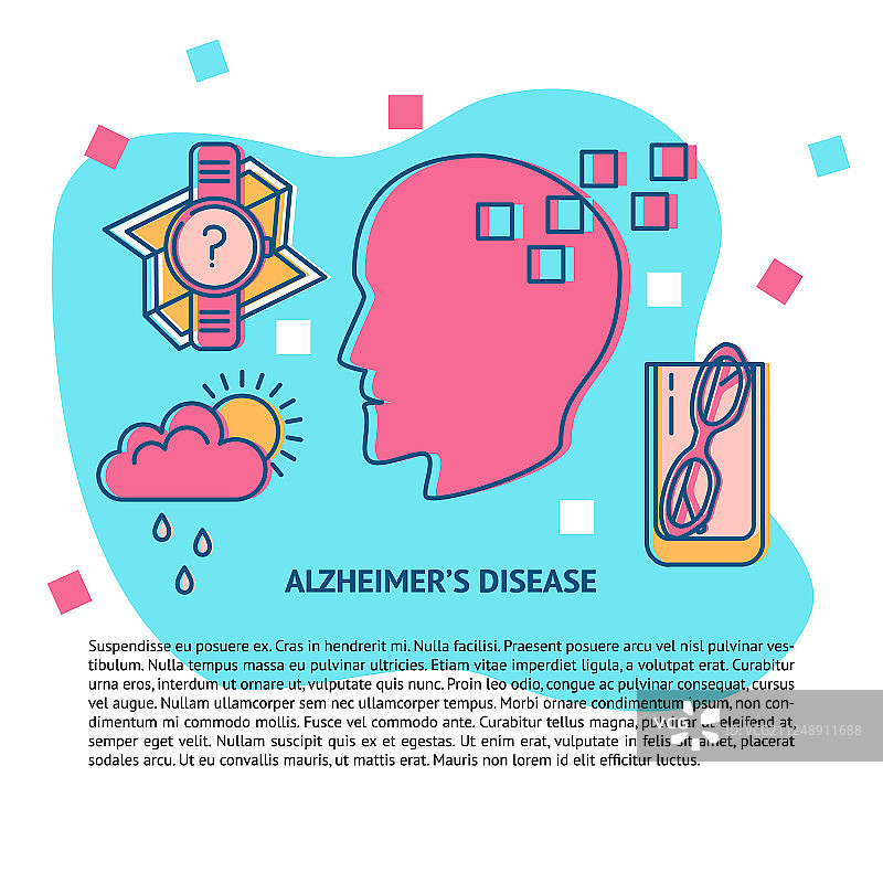阿尔茨海默病概念banner模板图片素材