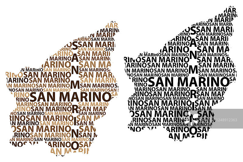 圣马力诺地图图片素材