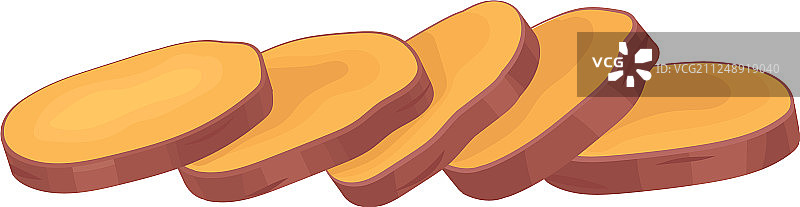 带棕色外皮的红薯切片图片素材