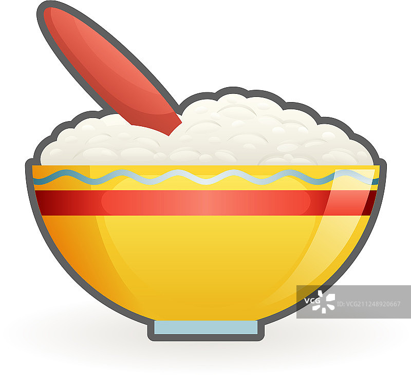 卡通粥宝宝健康食品设计图片素材