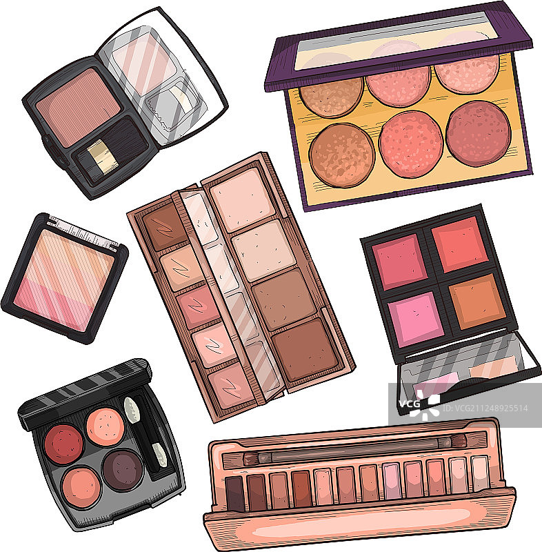 化妆品颜色图片素材