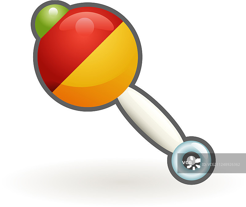 彩色塑料婴儿摇铃（视觉和听觉）图片素材