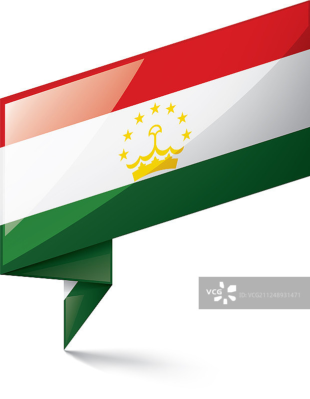 塔吉克斯坦国旗上有白色图片素材