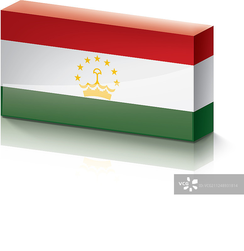 塔吉克斯坦国旗上有白色图片素材
