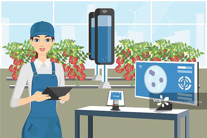 温室中的植物生长图片素材