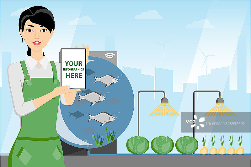 亚洲女农民使用平板电脑图片素材