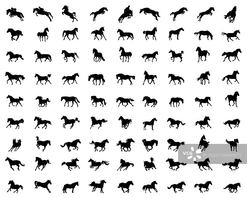 马剪影大合集图片素材