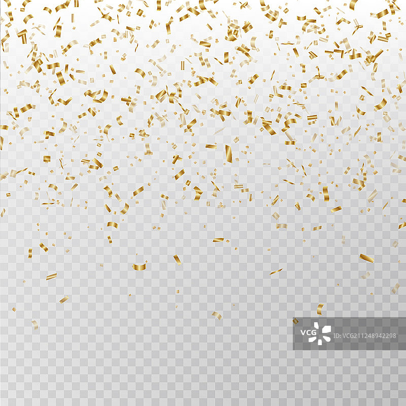 金色闪光五彩纸屑狂欢节纸锡图片素材