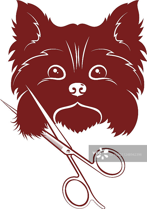 狗狗梳理造型剪影图片素材