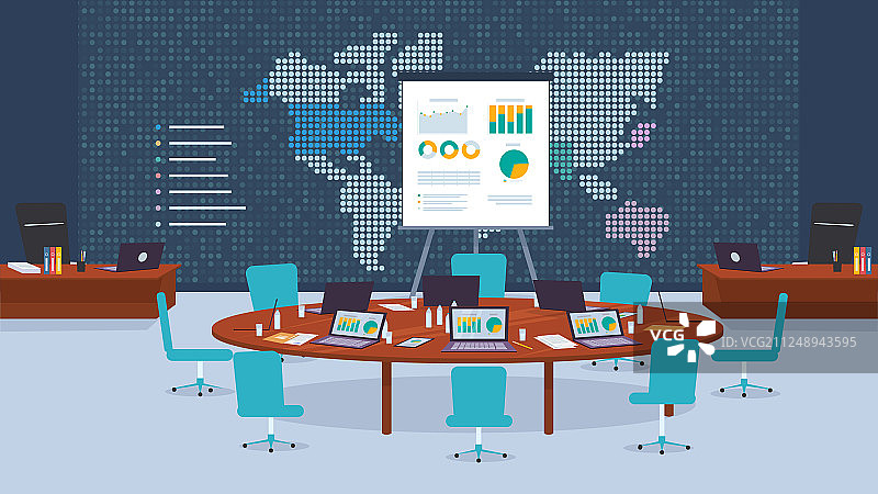 用于商务谈判的会议室图片素材