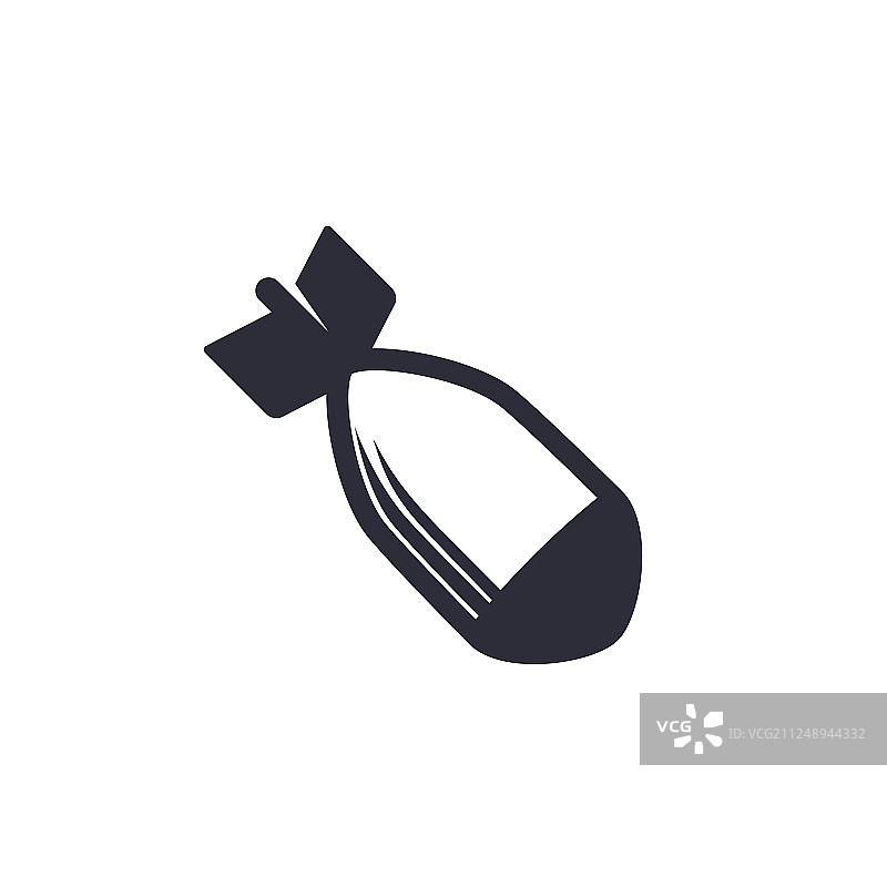 白色背景上的炸弹图标图片素材