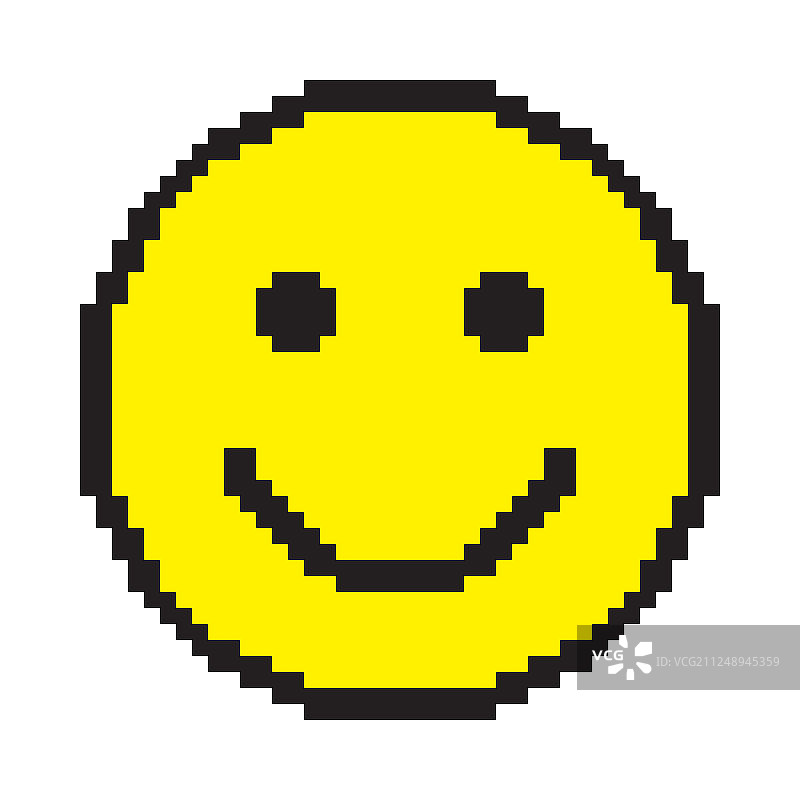 像素笑脸图标图片素材