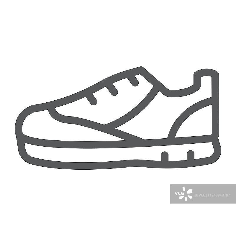 运动鞋线条图标图片素材