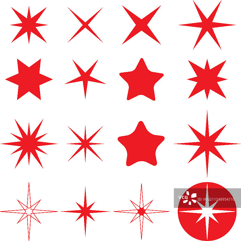 各种单色星星合集图片素材