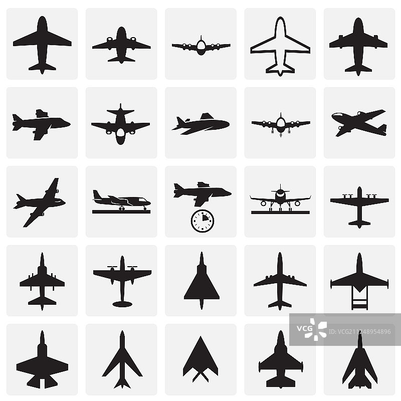 图形背景上的飞机图标图片素材