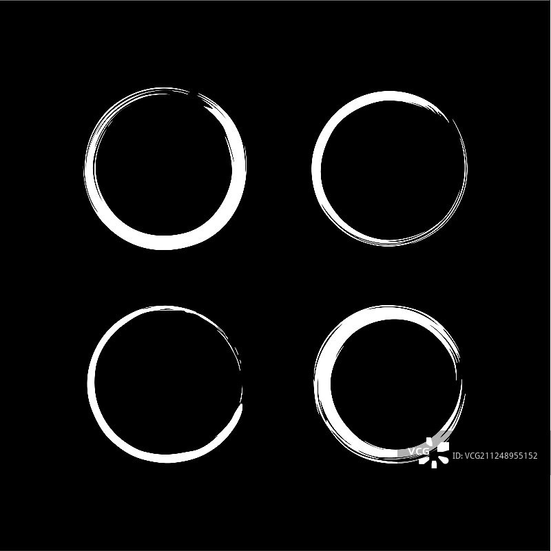 黑白禅宗圆圈标志图标符号图片素材