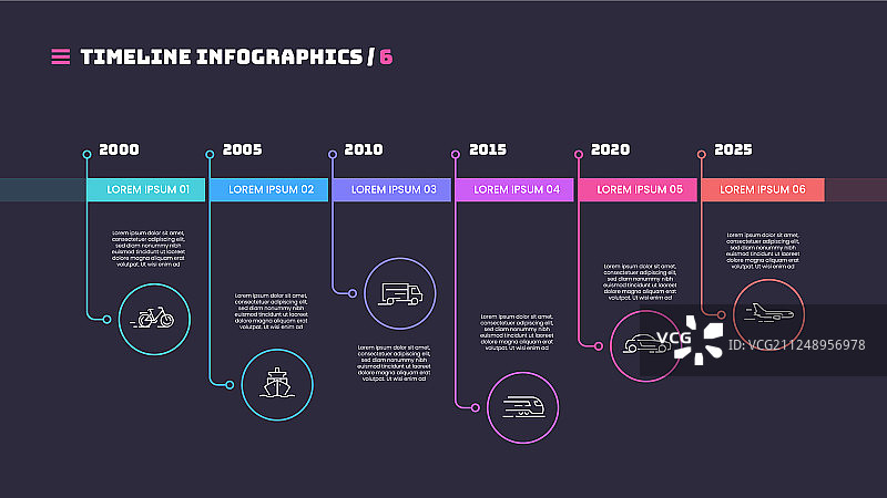 时间线极简信息图概念细线设计图片素材