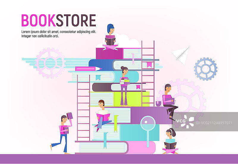 书店海报图片素材