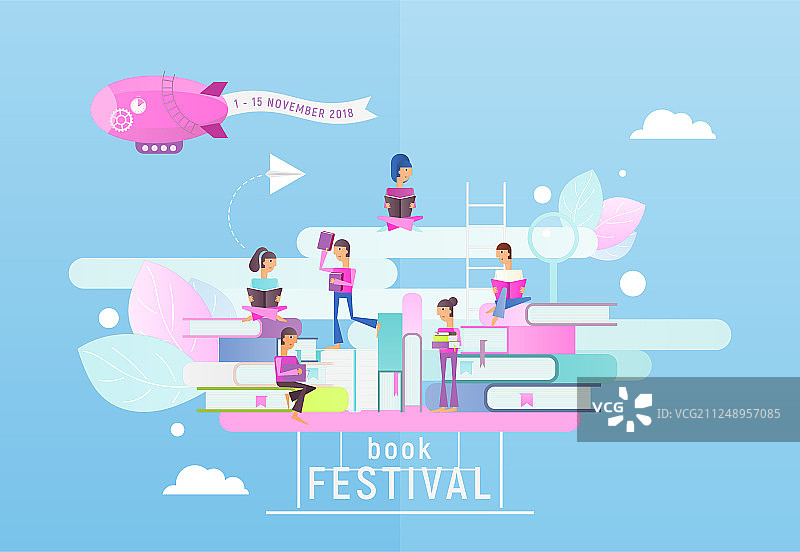 图书节海报概念图片素材