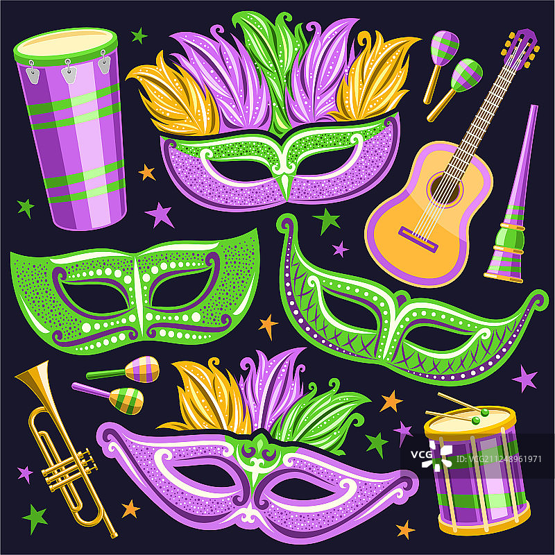 巴西狂欢节套装图片素材