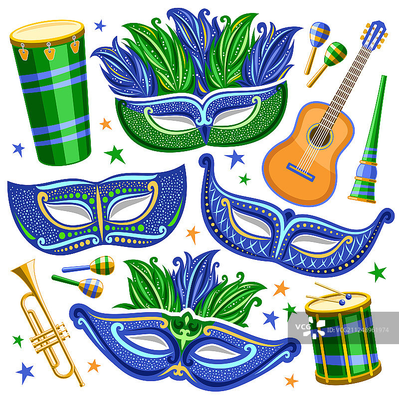 巴西狂欢节套装图片素材