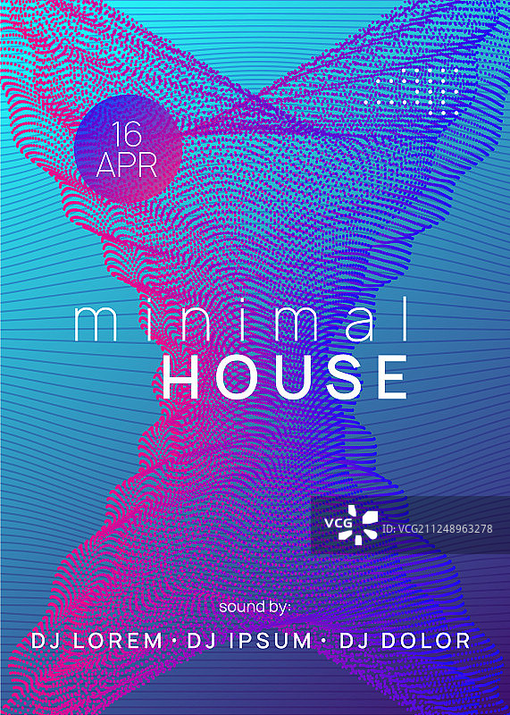 霓虹俱乐部传单电子舞曲音乐迷幻派对图片素材