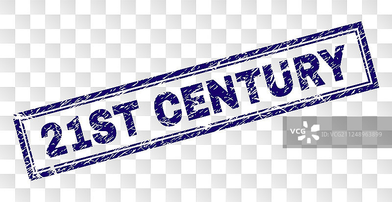 带划痕的21世纪矩形印章图片素材