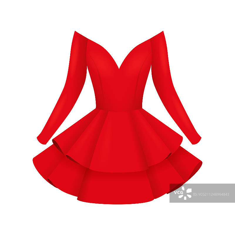优雅的女士鸡尾酒会红色礼服图片素材