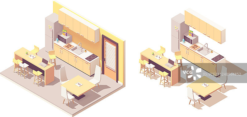 2.5D厨房图片素材