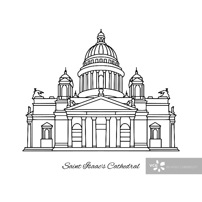 圣彼得堡圣以撒大教堂图片素材
