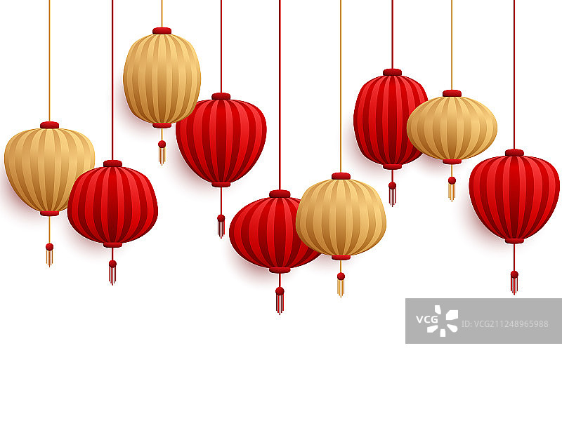 中国新年装饰纸灯笼图片素材