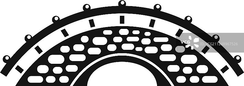 桥梁建筑图标，简洁风格图片素材