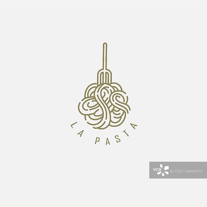 意大利面或面条图标和标志图片素材