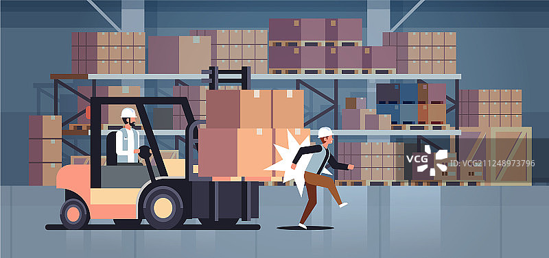 工厂叉车事故图片素材