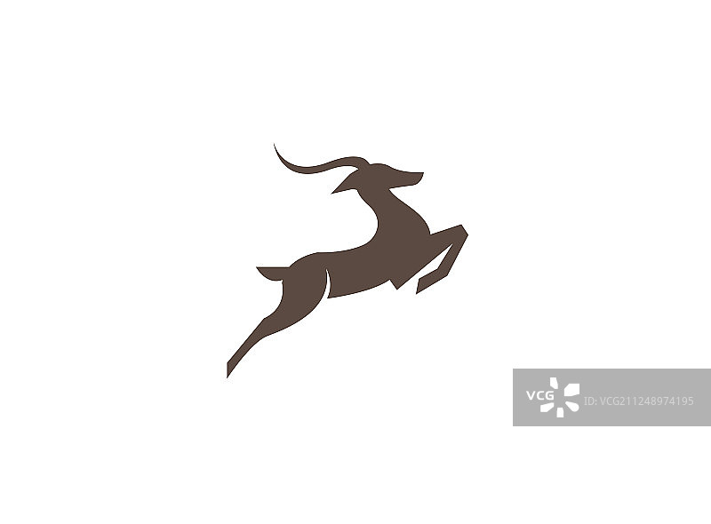 奔跑的鹿标志图片素材